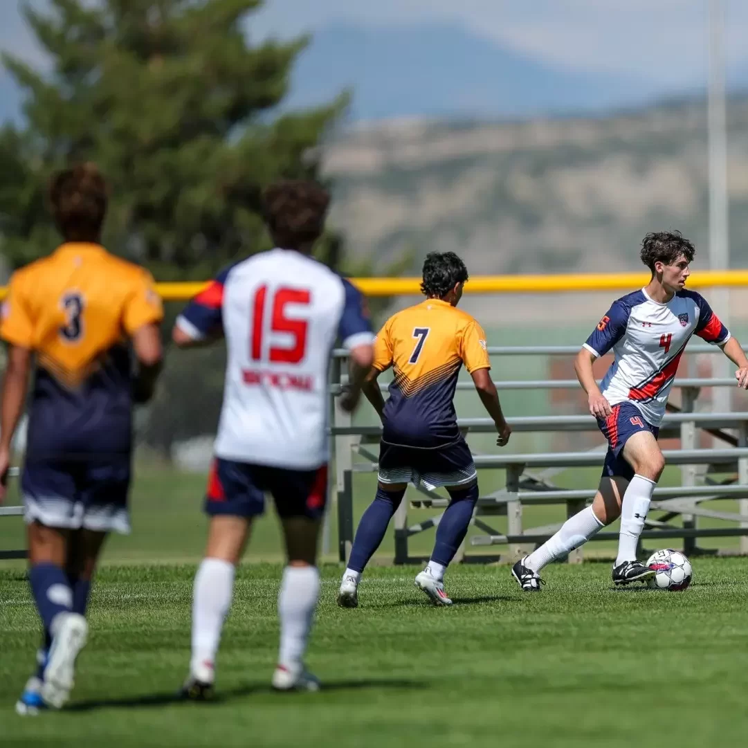 a college soccer game