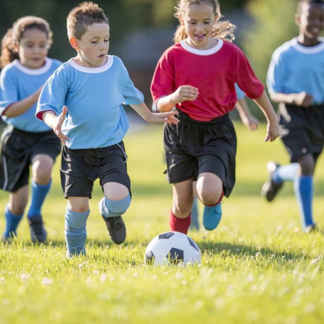 a kids soccer game