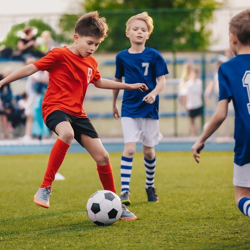 a kids soccer game